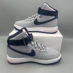 Nike Air Force 1 Hi QS Shoes "Patriots" Wolf Gray Navy / Size 7 Photo 1