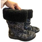 Coach Signature Nikole Womens Sz 7B Black shearling Roll Down Cuff Winter boots Photo 8