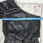 DO+BE  Black Leopard Print One Shoulder Long Sleeve Ruched‎ Draped Dress Size S Photo 6