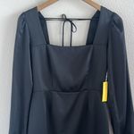 Forever 21 NWT  Long Sleeve Babydoll Silky Mini Dress Squared Neckline Medium Photo 2