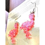 Christmas Flamingo Earrings New Santa Hat Holiday Lights Glitter Accents… Pink Photo 10