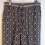 J Jill Busy Maximalist Print Pull On Boho Harem Casual Pant Size Medium Blue Photo 2