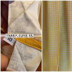 VINTAGE 1980'S YELLOW AND WHITE GINGHAM PRINT PLEATED A Photo 7