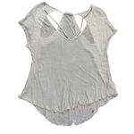 Silence + Noise sheer lightweight ivory shimmer top large Photo 0