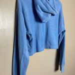 Juicy Couture SALE! Baby Blue  Cropped Terry Hoodie Size S EUC Photo 3