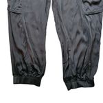 Aerie  Charcoal Grey Satin Cargo Pants Joggers In L Photo 4