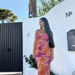 ZARA dress tulle bodycon mesh corsety midi pink party shower wedding Photo 2