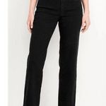 Old Navy  Black High-Rise Wow Loose Straight Leg Denim Jeans Women's Size 10 Photo 0