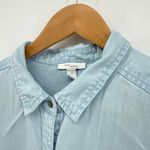DAILY RITUAL Women's XL Light Blue Chambray Button Down Long Sleeve Shirt Photo 2