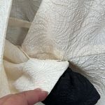 Leslie Fay Vintage Petites Textured Peplum Top & Skirt Set Black Cream 14 Photo 1