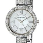 Anne Klein  watch and bracelet set Swarovski crystal mother of pearl NWT Photo 2