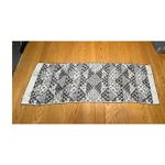 VTG Echo Scarf Azlon Silk Blend Black & White Paisley Geometric Made in Japan Photo 2