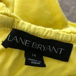 Lane Bryant Peplum Top Crochet Cotton Sleeveless Yellow Size 14 Photo 6