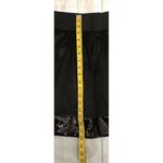 Studio Y Women's Solid Black Satin & Sequin A-line Skirt, Cotton Blend Sz:S NWT Photo 3