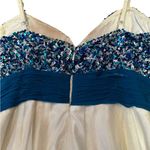 Scala  Vintage Y2K Babydoll Dress Blue Sequins Fairy Homecoming Prom Size 2 Photo 6