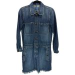 Lucky Brand Workwear Valeport Denim Trucker Drawstring Dress XS Photo 4