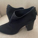 Chocolat Blu , Black Suede Ankle Boots, with back zipper, S53 Photo 3