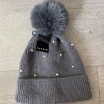 Torrid  Grey Pearl Pom Pim Knitted Winter Beanie Hat (NWT) Photo 3