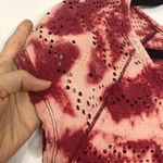 Free People  Pink Tie Dye Eyelet Short Sleeve Tee Shirt Womens XS Casual Boho Photo 3