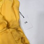 LPA  Asymmetrical Ruffle Wrap Dress in Golden Yellow XS Photo 3