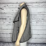 Multiples NWT Size L Black Houndstooth Wool Blend Drape Front Vest Jacket Photo 1