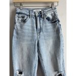 Lovervet LA High Waist Distressed Straight Cut 90's‎ Dad Jeans Women’s Size 24 Blue Photo 7