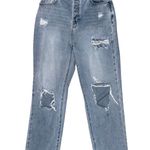PacSun  Mom Jeans Womens 28 Light Wash high rise straight Denim Distressed Blue Photo 0