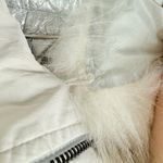 Yves Salomon YS Army Silver Lined Utility Parka with Removable Fur Trim Hood Size 2 Photo 10