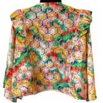 Anthropologie Open Front Wide Sleeve Cropped Floral Lace Shrug Photo 8