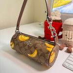 Coach Nolita Barrel Bag In Signature Canvas With Banana Print CR368 Photo 1