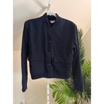 Jason Wu ‎ navy blue bomber jacket with pockets Medium Photo 1