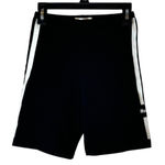 Madhappy  Shorts Women XS Black White Cotton Stripes Logo Bike Shorts Athletic‎ Photo 0