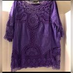 Anthony Gorgeous knit 2 piece blouse and cami set Purple Size L Photo 0
