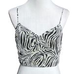 Urban Renewal Remnants Mesh Zebra Cropped Tank Top Black White Size Large Photo 8
