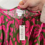 Velvet By Graham & Spencer MADILYN Printed Cotton Gauze Puff Sleeve Midi Dress L Pink Size L Photo 2