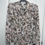 White House | Black Market Women’s Button Down Floral Blouse Size 8 Photo 0