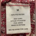 Pink Rose Floral Smocked Off Shoulder Long Sleeve Blouse Pink White Size Medium Photo 5