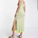 Topshop  stripe pointelle midi dress in multi Photo 11