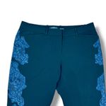 Lafayette 148 Size 10 Black Lace Trim Manhattan Cropped Stretch Twill Ankle Pant Photo 1