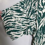 Ba&sh  Vee Wrap-effect Midi Lady Dress Size Small Green White NEW Animal Print Photo 9