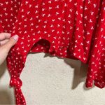 Faithfull the Brand Faithful the Brand Rosario red white floral wrap boho bohemian crop cropped top Photo 5