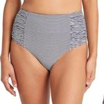 NWT Sea Level Positano High Waist Stripe Bikini Bottoms Size 8 Night Sky Photo 0