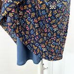 Madewell Cross Front Floral Short Sleeve Mini Dress Navy Blue/Multi Size 4 Photo 10