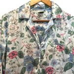 Soma  Intimates Blue Floral Pajama Top Sz S Button Up Long Sleeves Cottage Sleep Photo 1
