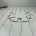 Slim Gray Metal Rectangular Eyeglasses ā Reading Glasses Frame Brown Photo 1