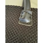 Black Woven Structured Wooden Daisy with Beading African Tote Bag Photo 6