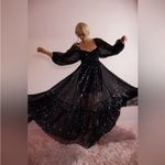 Selkie Princess Sequin Maxi Gown Glitter Bustier NYE Black Large NWT Photo 11