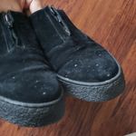 Versace Vintage Gianni  Black Chic Edgy Preppy Feminine Suede Loafers Size 5.5 Photo 2