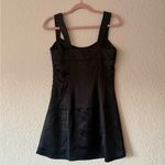 Peppermayo NWT  Odette Satin Mini Dress Black Classic LBD Closet Staple size m Photo 2
