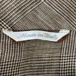 Max Mara Vintage 90s  100% Linen Blazer Sz 2 Made in Italy Brown Check Old Money Photo 7
